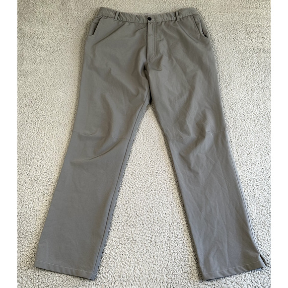 Yogasmoga Pants Men's XL Gray D'or Hybrid Straight Leg Activewear Zip Pocket - Picture 1 of 15